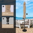 thumbnail image 3 of Sombrilla de patio exterior Simple Deluxe de 9 pies con inclinación y manivela, 3 of 8