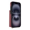 thumbnail image 4 of ELEHOLD Wallet Case for iPhone 16 Plus, PU Leather Flip Case with Crossbody & Wrist Strap,Full Protection Case with Card Slots & Kickstand,Winered, 4 of 7