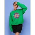 thumbnail image 2 of American Babe Groovy Style Sweatshirt Women -Image by Shutterstock, Female 4X-Large, 2 of 4