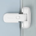 thumbnail image 1 of Cerradura de puerta de refrigerador y congelador para niños, cerradura de pestillo de refrigerador a prueba de niños para mantener la puerta cerrada, fácil instalación (blanco), 1 of 5