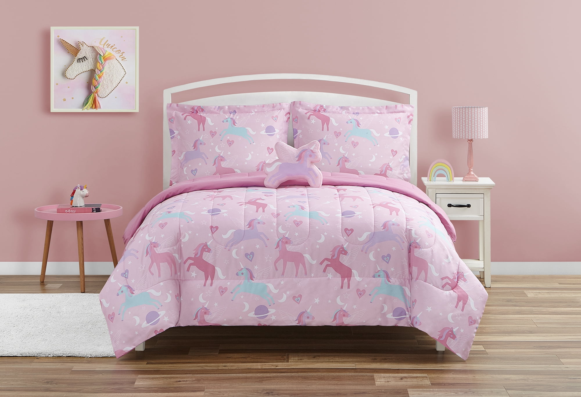 Madison Parker Unicorn Light Pink, 4Piece Comforter Set, Full