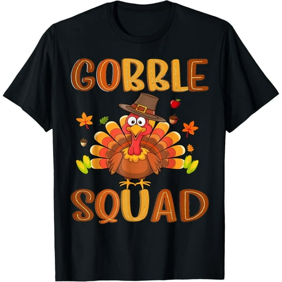 Preppy Thanksgiving Turkey Gobble Squad Funny Men Women s T-Shirt