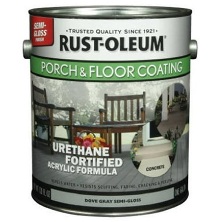 RUST-OLEUM Porch & Floor Finish, 1-Gallon, Semi-Gloss Dove Gray (Best Porch And Floor Paint)