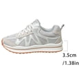 thumbnail image 7 of Rokment Womens Vintage Color Block Running Tennis Walking Shoes Fashion Sneakers Comfortable Breathable Mesh Memory Foam Basketball Volleyball Training Workout Fitness Skate Shoes White Size 9, 7 of 7