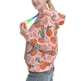 thumbnail image 2 of Easygdp Painting Peach Womens Casual Hoodies Sweatshirts Long Sleeve Pullover Fall Pullover Tops Outfits Winter Clothes-Large, 2 of 7
