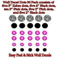 thumbnail image 3 of VWAQ Zebra Stripe Wall Decals Polka Dots Zebra Print Circles Pink Girls Room Decor Peel and Stick Stickers GD1, 3 of 3