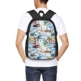 thumbnail image 4 of Balery Watercolor Sailboat Mochila para hombre y mujer - Tela Oxford 600D resistente - Gran capacidad, resistente al agua, ideal para la escuela, viajes y senderismo, 4 of 6