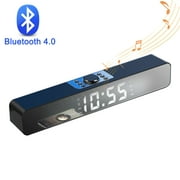 USB Wireless Bluetooth Mini Speaker With Clock, Sound Bar Dual Speakers