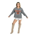 thumbnail image 3 of Women's Gameday Couture  Gray Cincinnati Bengals French Terry V-Neck Pullover Sweatshirt, 3 of 7