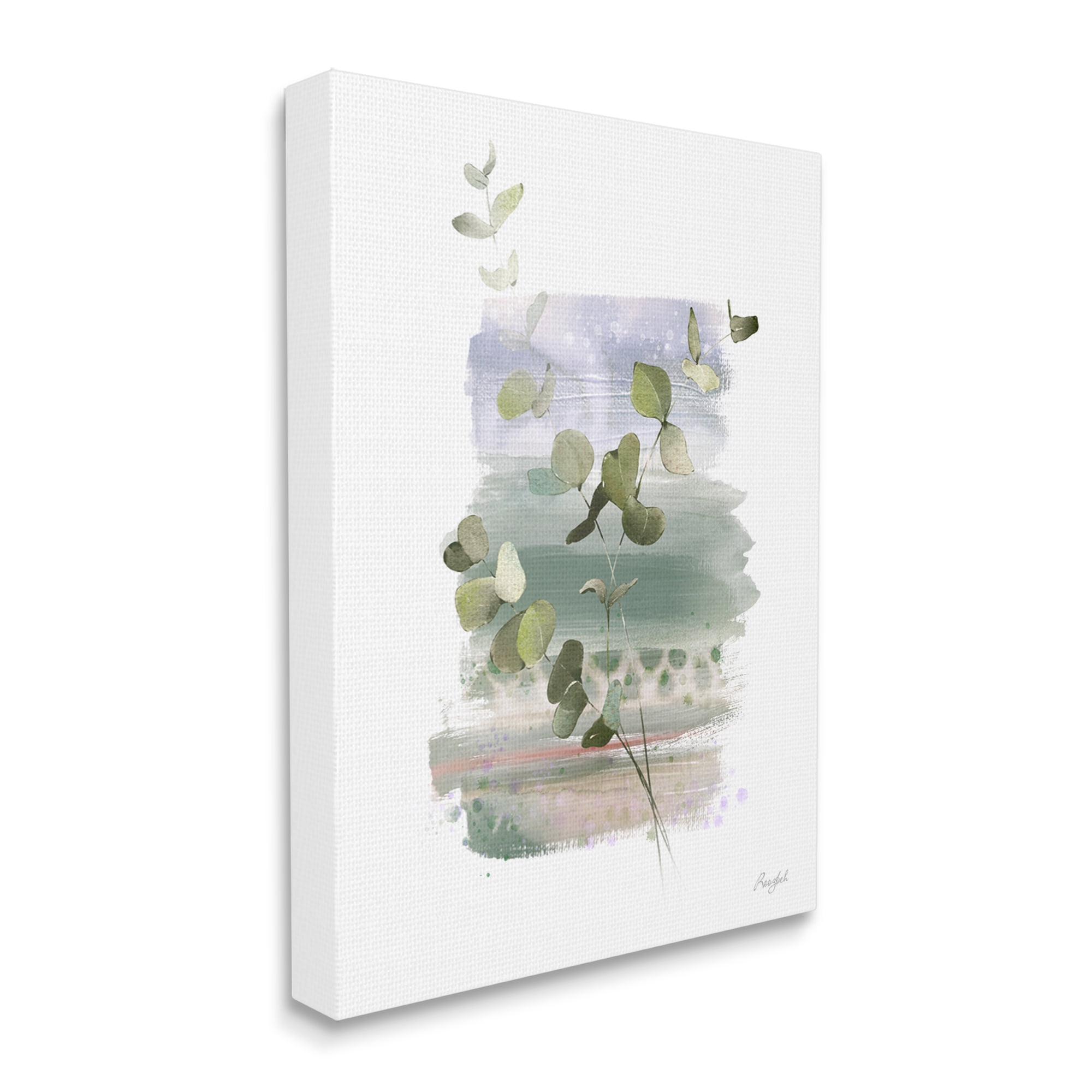 Stupell Industries Eucalyptus Herb Painting Botanical & Floral Painting Gallery Wrapped Canvas Art Print Wall Art, 24 x 30