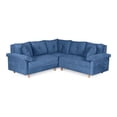 thumbnail image 2 of Sala Esquinera De Velvet Azul Modelo Elton, 2 of 8