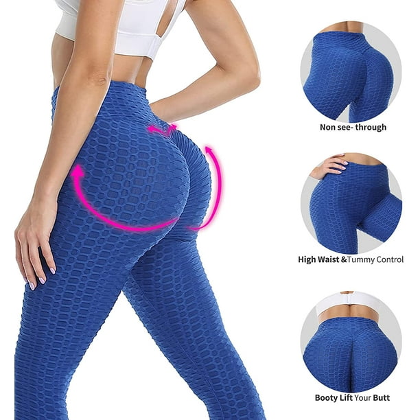 High Waisted Leggings for Women, Trendy TIK Tok Butt Lifting Stretch Yoga  Workout Pants Patchwork Pocket Skinny Tights 