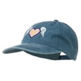 thumbnail image 2 of Heart Angel Wings Embroidered Washed Cap - Navy OSFM, 2 of 5
