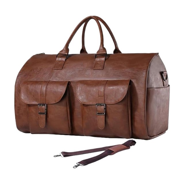 Bolso de ropa convertible Qarigey 2 en 1 PU marrón
