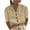 Khaki, variant on Giftesty Womens Blouses and Tops Women Mid-Sleeve Casual V-Neck Solid Color Loose Button Shirt Blouse Tops