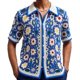 thumbnail image 2 of Ceisia Men's Solid Color Imitation Hand Crochet Knit Short Sleeve Cardigan Casual Summer Top Multicolor XXL Gifts, 2 of 9