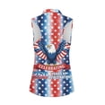 thumbnail image 2 of HUIACONG American Flag Eagle Design Sleeveless Womens Golf Shirt, Elastic Casual Workout Tank Tops Breathable Sleeveless Golf Tennis Shirts, 2 of 7