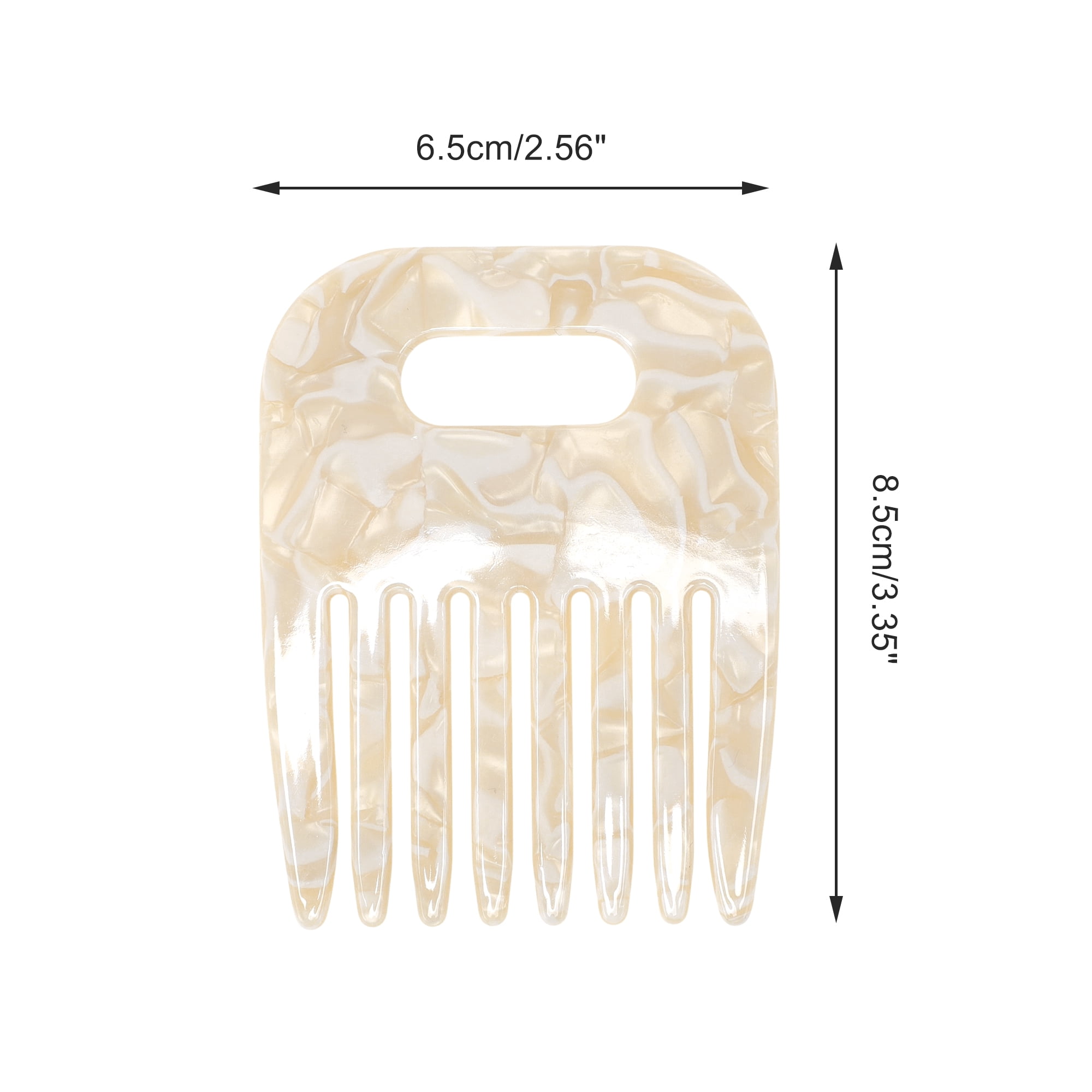 Unique Bargains 1 Piece Women Durable Vintage Acetate Comb for Curly Hair Yellow
