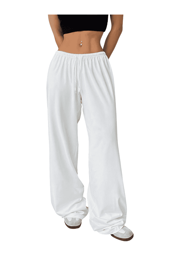 Women's Fashion pure color soft comfortable knitted baggy pants