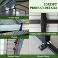 thumbnail image 2 of Upgraded 10x15 FT Heavy Duty Metal Carport with Removable Waterproof Sidewalls, Galvanized Steel Roof, Durable All-Weather Outdoor Shelter for Cars, Boats, Trucks, and Equipment, 2 of 9