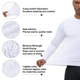 thumbnail image 5 of QPNGRP Men's 3 Pack Dry Fit Long Sleeve Athletic Shirts Workout Running Shirts White 2XL, 5 of 8