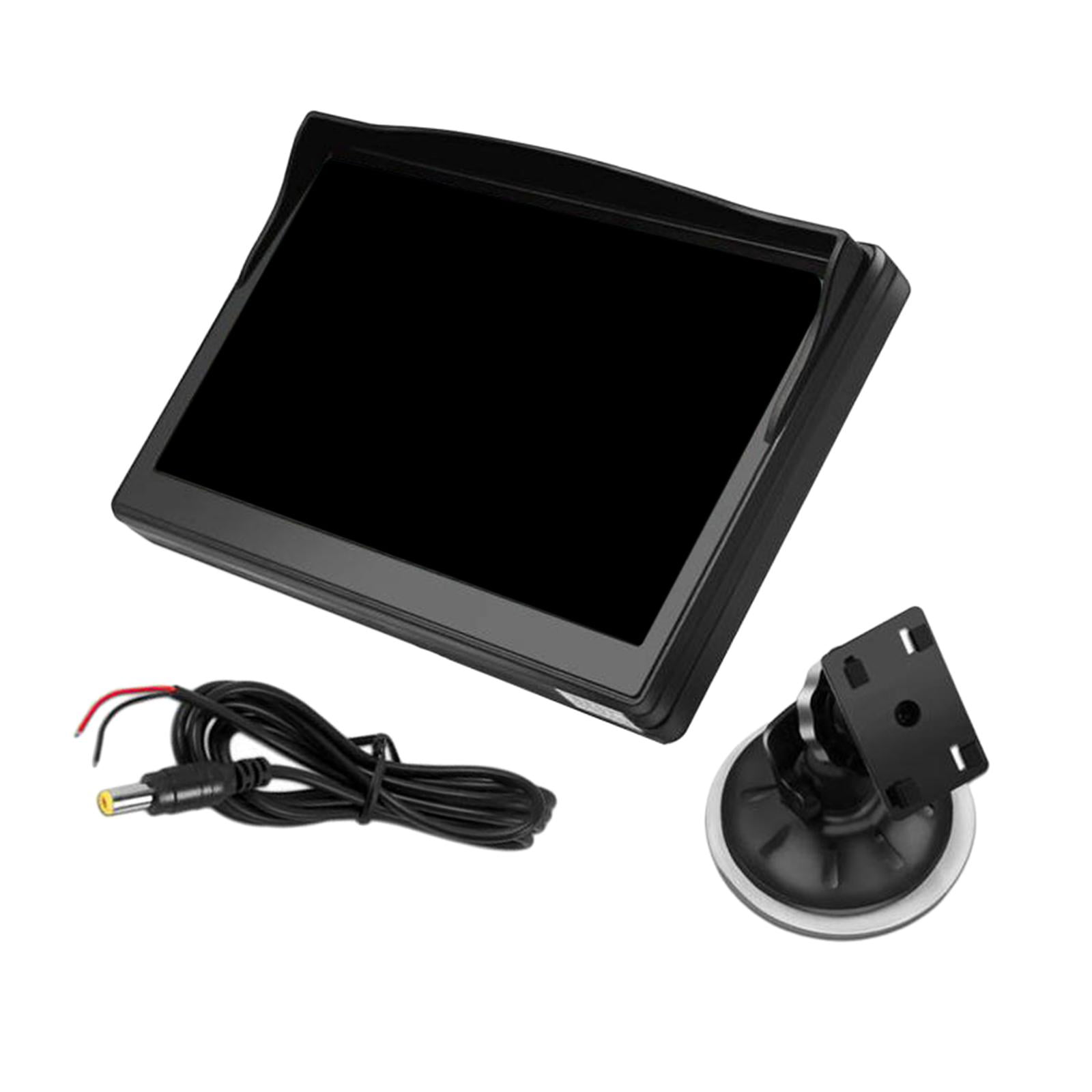 5" Car Monitor 12-24V Auto LCD Screen Windshield Glass Suction Cup Dash Mount 