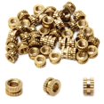 thumbnail image 1 of Wekity M3x3mm Female Thread Knurled Nuts Hx5mm OD Brass Threaded Insert Embedment Nuts Hydraulic Welded Joint Injection Molding Assortment Kit for 3D Printing Injection Molding 50PCS-0621, 1 of 5