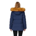 thumbnail image 2 of WenVen Women's Puffer Coat Warm Winter Jacket Padded Puffy Windproof Hooded Parka Navy M, 2 of 9