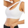 thumbnail image 2 of YouLoveIt Women Sports Bra One Shoulder Sports Bra Women Sexy Medium Support Sports Yoga Bras Comfy Stretch Sport Bra  Removable Padded Sports Bras, 2 of 7
