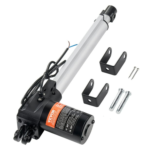 Actuador lineal VEVOR 12V 6000N 250mm con soporte de montaje IP44