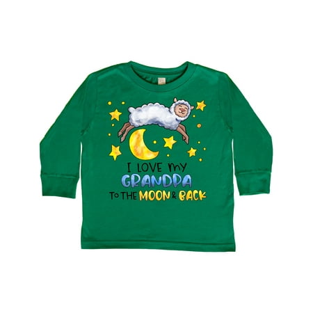 

Inktastic I Love my Grandpa to the Moon and Back Cute Sheep Gift Toddler Boy or Toddler Girl Long Sleeve T-Shirt