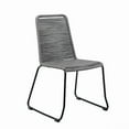 thumbnail image 2 of Shasta Outdoor Metal and Gray Rope Stackable Dining Chair - Set of 2, 2 of 12