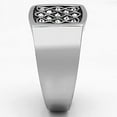 thumbnail image 4 of Anillo Color Plata Para Hombres de Acero Inoxidable de Geometria Especial, 4 of 4
