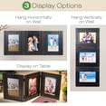 thumbnail image 2 of Excello Global Products EGP-HD-0334 - EGP-HD-0334 Hand Painted Rustic Wooden Picture Frames, Three Picture Collage Picture Frames, Holds Three 4" X 6" Photos, Tabletop, Black, 2 of 4