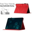 thumbnail image 4 of Case for iPad mini 6th Gen 8.3" 2021/iPad mini 7th Gen (A17 Pro) 2024 8.3", Embossed PU Leather Folio Stand Cover Drop Protective with Auto Wake/Sleep & Card Slots & Pen Holder - Red, 4 of 5