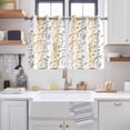 thumbnail image 2 of Yellow Grey Botanical Kitchen Curtains Window Panels, Spring Floral Summer Farmhouse Insulated Window Treatment Curtain, Grommet Curtains for Bedroom/Living Room/Bathroom, 2 Piece 42"Wx54"L, 2 of 8