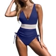 thumbnail image 2 of GZWYHT Bathing Suit for Women Womens Swimsuits Conservative Swimsuit Tummy Swimsuit For Women Suits Ruched Swimwear With Breast Pad One Piece Swimsuit Women Tummy Control Swimsuits Navy XL, 2 of 5