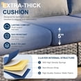 thumbnail image 3 of POCASSY Patio Swivel Chairs, Outdoor Wicker Swivel Glider Rocking Chairs with High Back and Thick Cushions for Porch Deck - Set of 2, Blue, 3 of 9