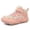 Pink, variant on Krdevn Kids High Top Hiking Boots Wide Toe Box Barefoot Style Hook‑Loop Non‑Slip Wear‑Resistant Outdoor Trail Boots for Boys Girls,Grey