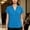 A1061 Blue, variant on Women V Neck Button Down Tops Rolled Sleeve Shirts Casual Collared Office Blouses Professional Smart Summer Daily Apparel