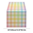 thumbnail image 3 of Buffalo Plaid Bunny Ear Foot Flower Easter Table Runner, Seasonal Spring Kitchen Dining Table Decoration for Home Party Decor 13x72 Inch, 3 of 6