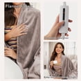thumbnail image 7 of SUNNY HEAT Heated Electric Blanket Throw, 50''x60'', 4 Heating Levels, 3H Auto-Off, Super Soft Flannel, Linen, 7 of 7