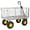 Gray, variant on S-HOME 4-in-1 Oversized Steel Dump Garden Cart with Removable Liner and Side Panels for Outdoor Use and Landscaping