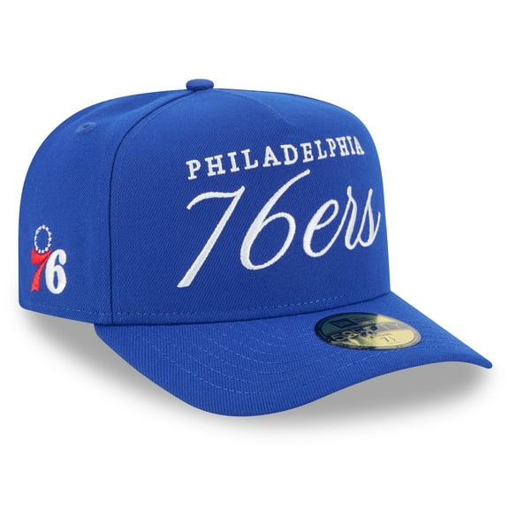 Men's New Era Royal Philadelphia 76ers 2025 NBA Draft A-Frame 59FIFTY Fitted Hat
