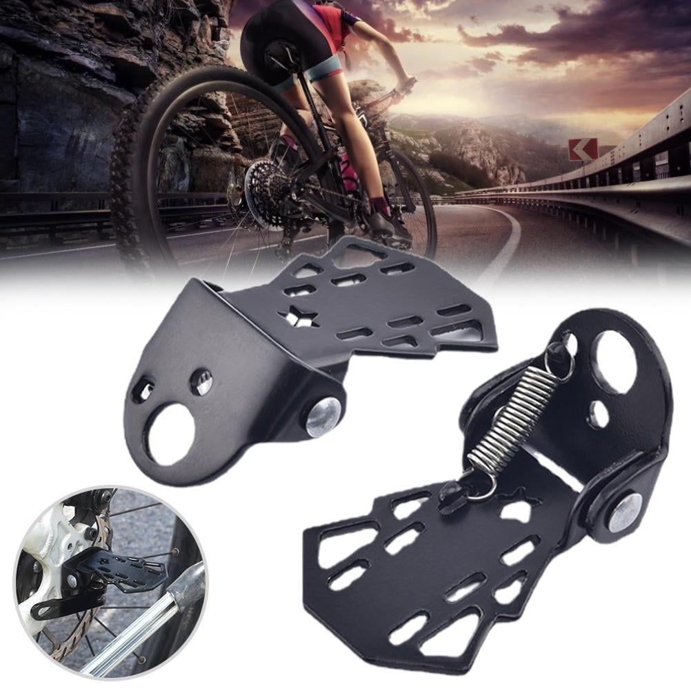 2pcs Steel Mountain Bike Rear Foot Pedal Thicken Platform foot Rest Stand tool