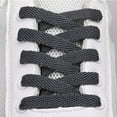 thumbnail image 4 of 2 Pair Flat Shoe laces Shoelaces for Athletic Running Sneakers Shoes Boot Strings-dark gray-100CM, 4 of 6