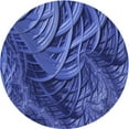 thumbnail image 1 of Ahgly Company Tapis d'Intérieur Lavables en Machine, Ronds, Transitionnels, Bleu Ardoise, Ronds de 3', 1 of 7