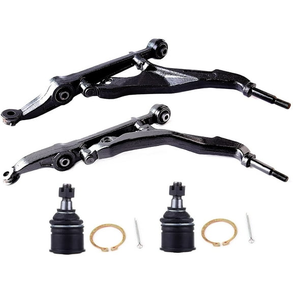 CCIYU Lower Ball Joints Lower Control Arms Compatible fit for 1992-1995 for Honda Civic 1993-1997 for Honda Civic del Sol 4pcs Suspension Kit