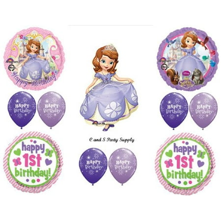 Girl S 1st Birthday Sofia The First Party Balloons Decorations