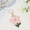 thumbnail image 3 of 1 Box Pink Floral Keychain Flower Bag Charm Spring Cherry Blossom Cute Sweet Gold Alloy Ring Leather Keychain Holder Case for Bag Purses Backpacks Airtag Key Chain Birthday Mother Supplies colorful, 3 of 9